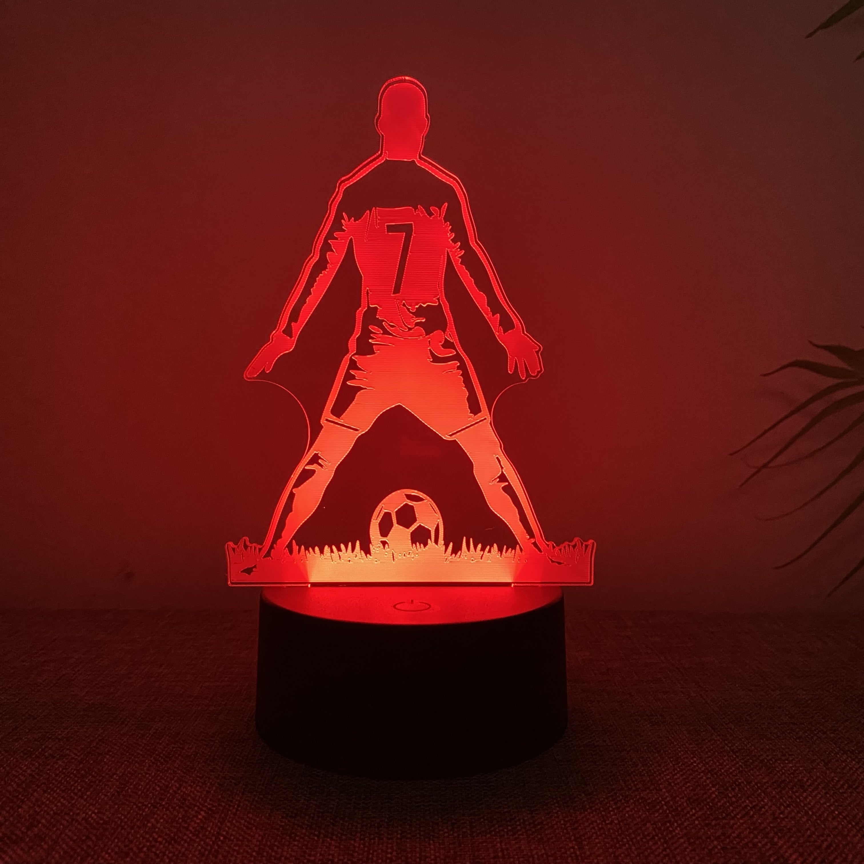 SportGlow – 3D Footballer LED Mood Light with Color Gradient
