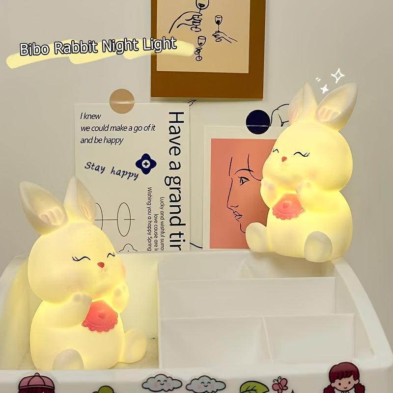 CuteRabbit - Charming LED Table Lamp for Bedroom