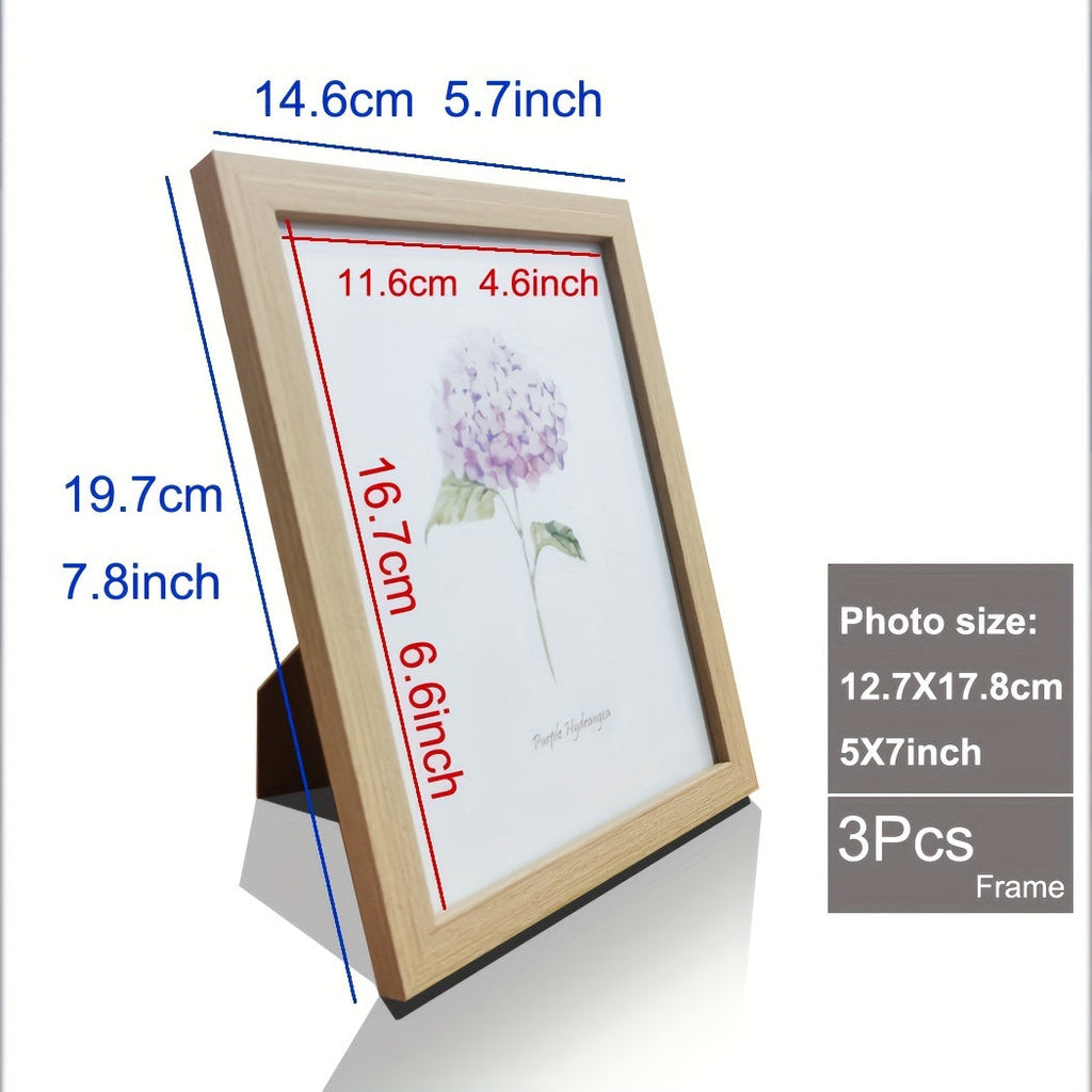 Timeless Memories - Set of 3 Wooden Photo Frames
