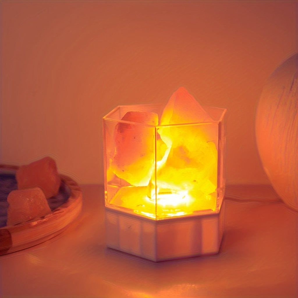HimalayanGlow Lamp – Atmospheric Salt Night Lamp with USB