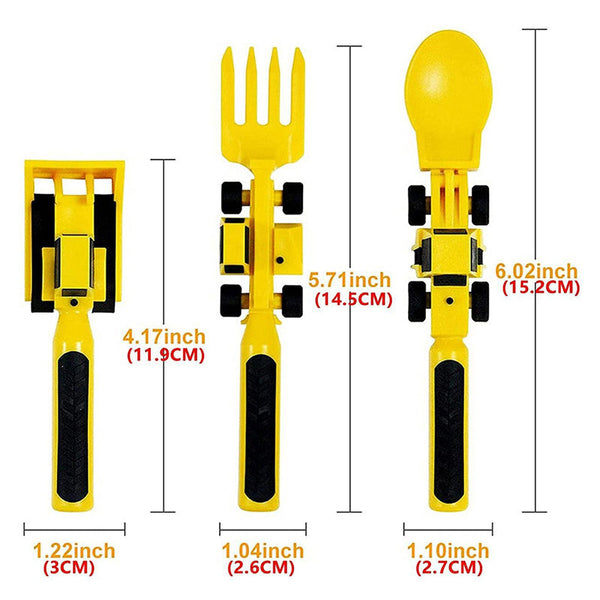 ConstructoFork - Tough Kids' Cutlery Set for Building