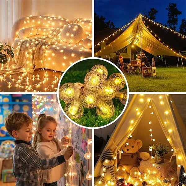 TwinkleGlow - Enchanting Outdoor Solar String Lights