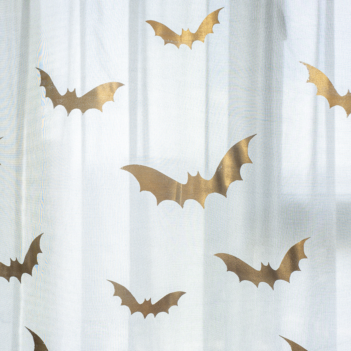 BatGlow Curtains - Elegant Bat Print on Transparent Polyester