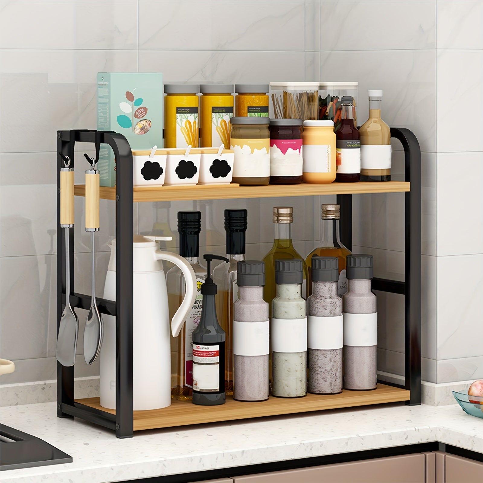 Spicify Storage Rack - Stylish Stainless Steel Kitchen Storage Rack for Organization