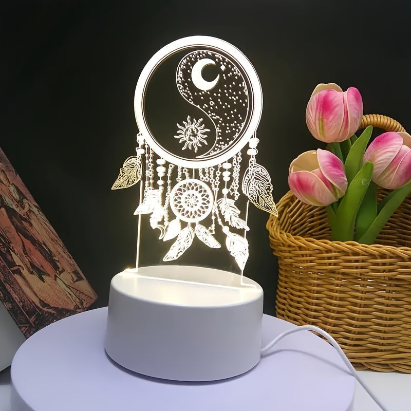 DreamCatcherGlow – 3D LED Night Light with USB