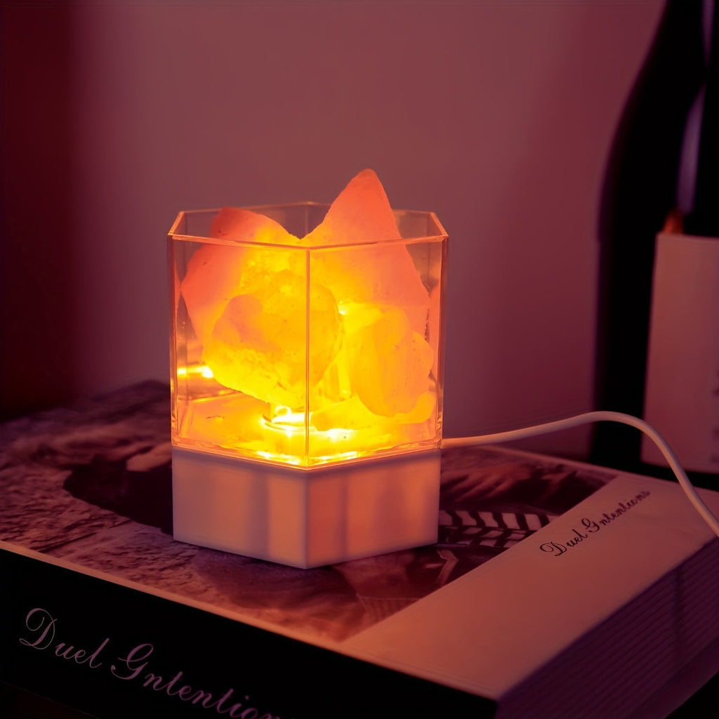 HimalayanGlow Lamp – Atmospheric Salt Night Lamp with USB