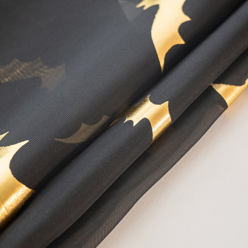 BatGlow Curtains - Elegant Bat Print on Transparent Polyester