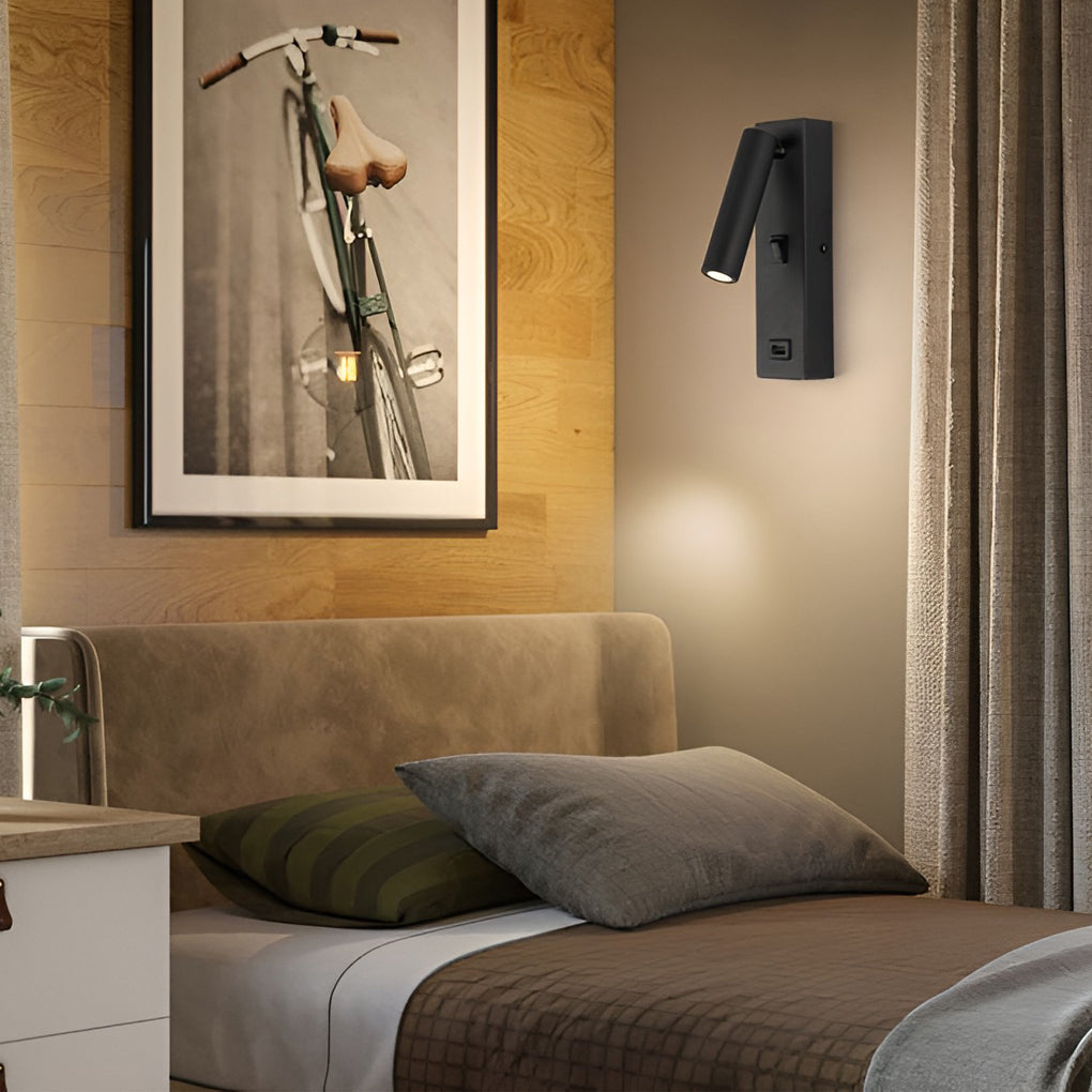 ArtiLight Luxury Wall Lamp Whiteh Adjustable LED and USB-Charging Port