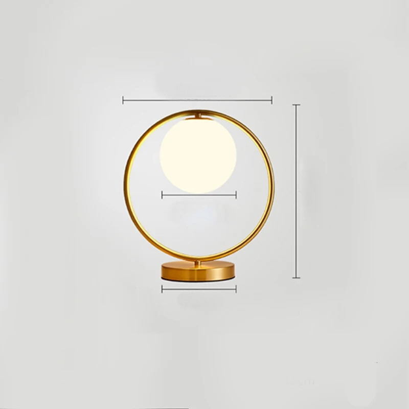 LuxeAura - Elegant Table Lamp with Ring Design for Any Interior