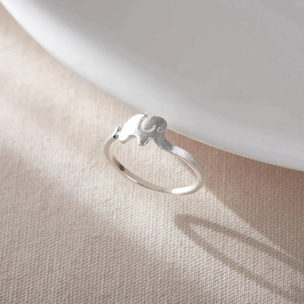 SilverCraft Elephant Ring - Adjustable and Charming