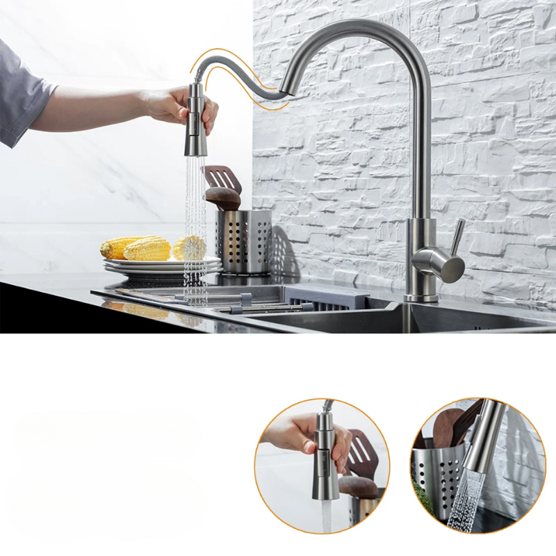 SmartNickelFlow - Luxury Kitchen Faucet for Modern Use