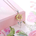 Elegant Sunflower Necklace in Sterling Silver