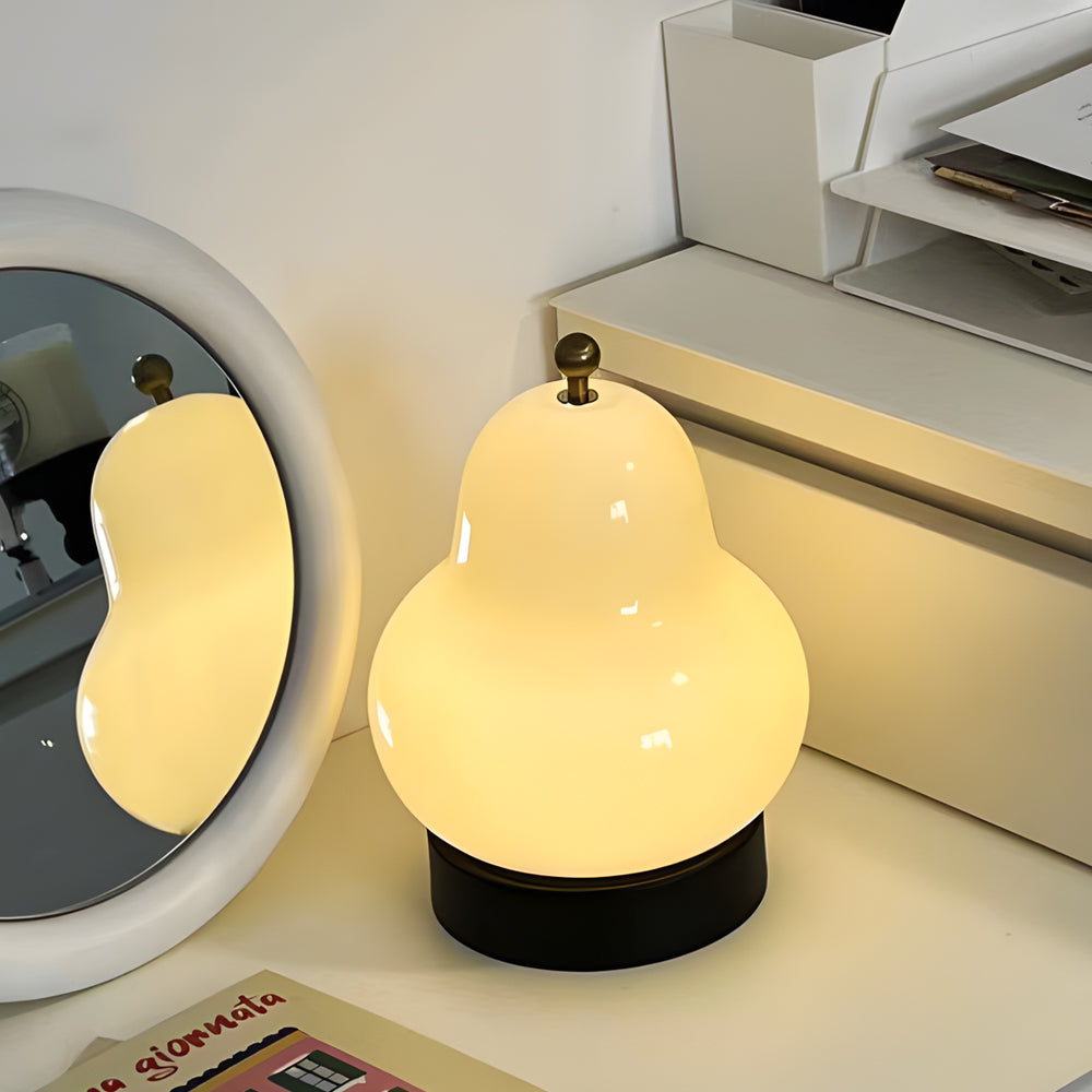 Elegant USB Pear-Shaped Table Lamp with Dimmable LED