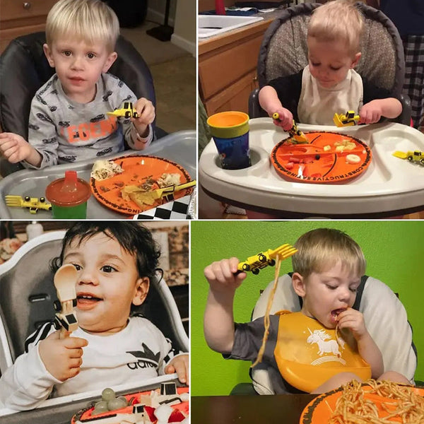 ConstructoFork - Tough Kids' Cutlery Set for Building