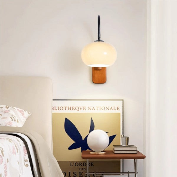 Orbite Wall Lamp – Elegant Kaki Glass Wall Lamp