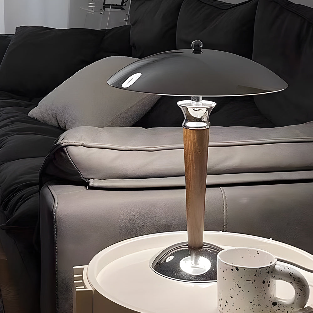 Retro Ocean Liner Mushroom Table Lamp with Dimmer Function