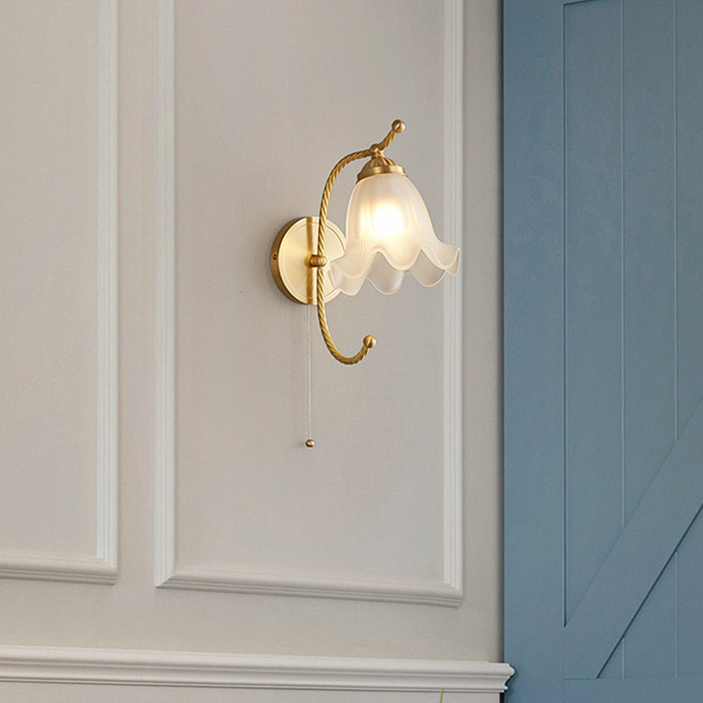VintageGlow – Retro Glass Wall Lamp for Ambiance