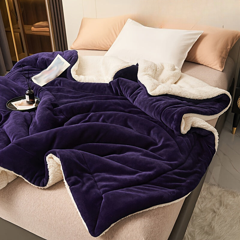 Luxury Comfort – Dark Purple Milk Fleece Blanket
