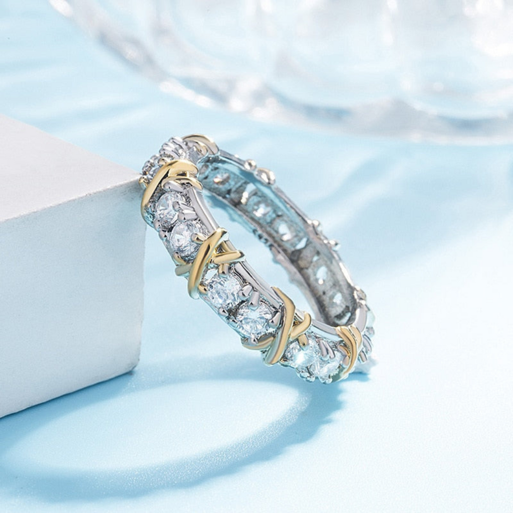 Auryn Ring - Elegant Platinum Cross Jewelry