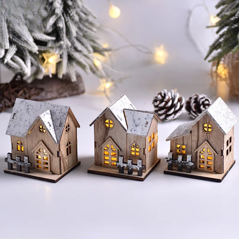 FrostGlitter Christmas Lanterns - Enchanting House-Shaped Christmas Decorations for a Magical Atmosphere