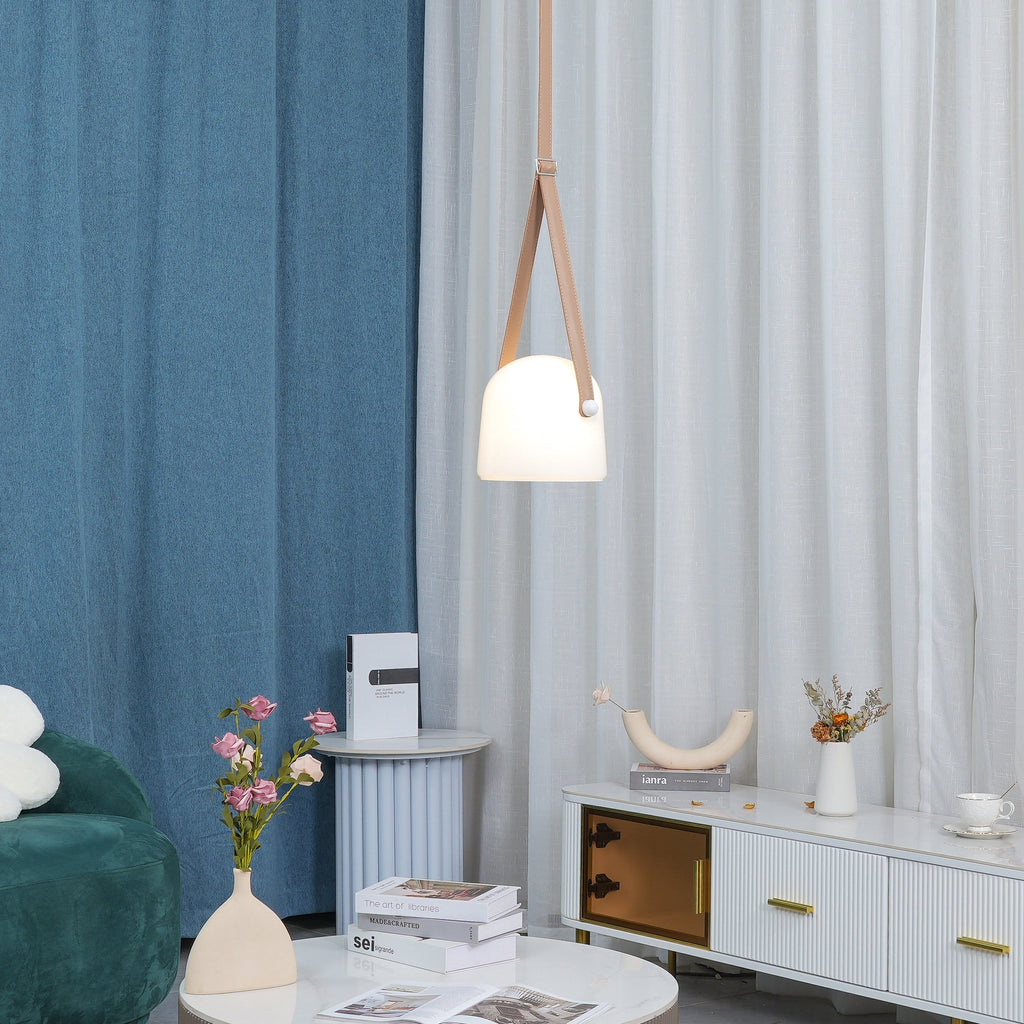 LunaMona Ceiling Lamp - Modern Pendant Light of Metal and Glass