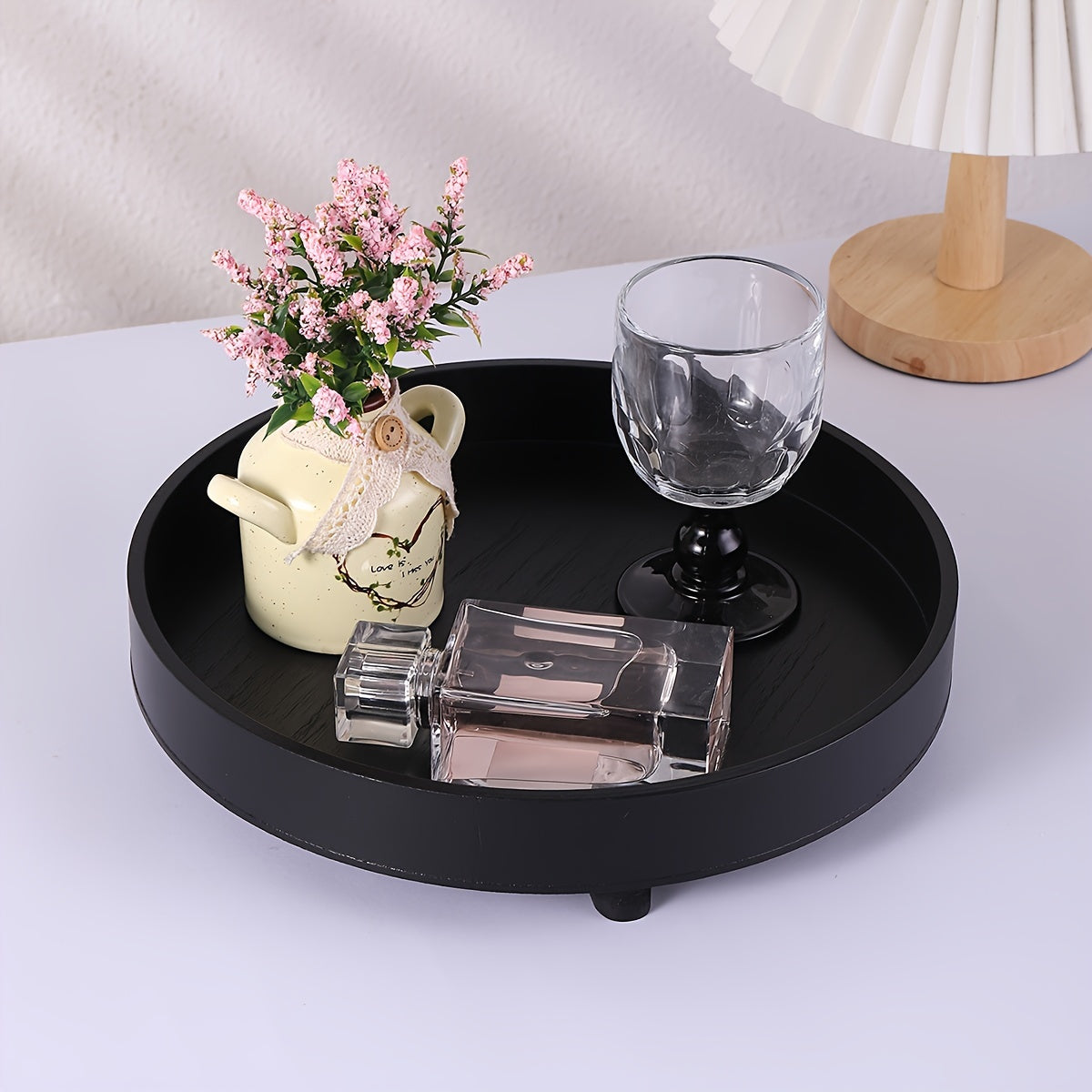 ClassicTray – Luxury Black Wooden Tray for Decoration