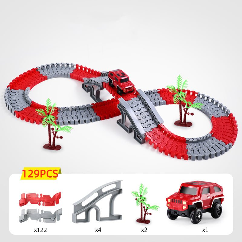SpeedFlex Track – Flexible Racetrack with LED Vehicles
