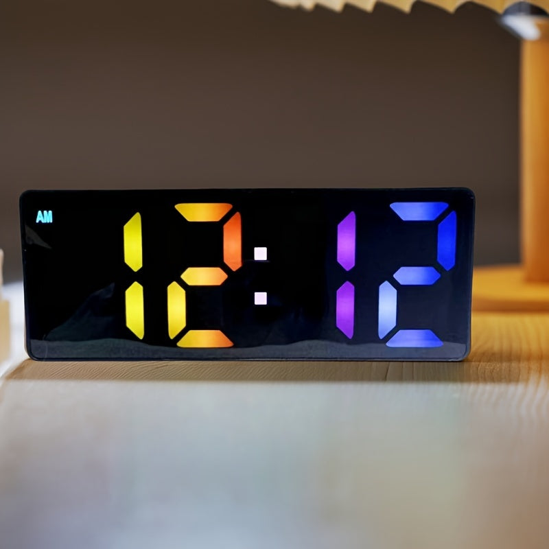 DigiTime Clock - Stylish LED Alarm Clock with Date Display