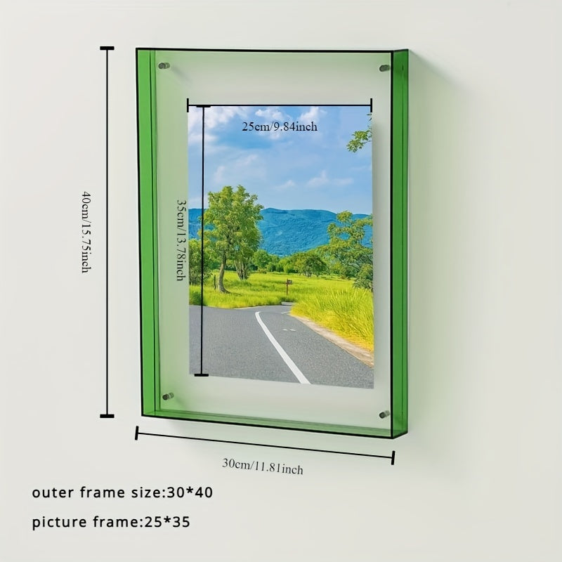 AcrylicFrame – Modern Vertical Photo Frame for Table and Wall