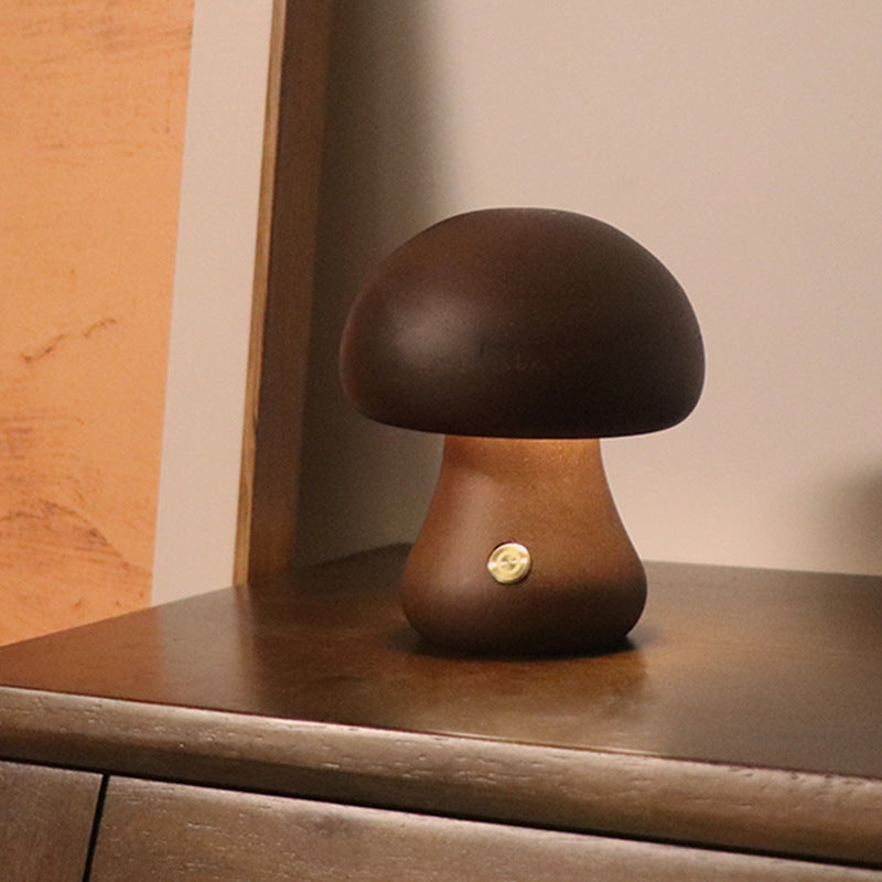 Mushroomlight - Wireless Wooden Mushroom LED Night Light