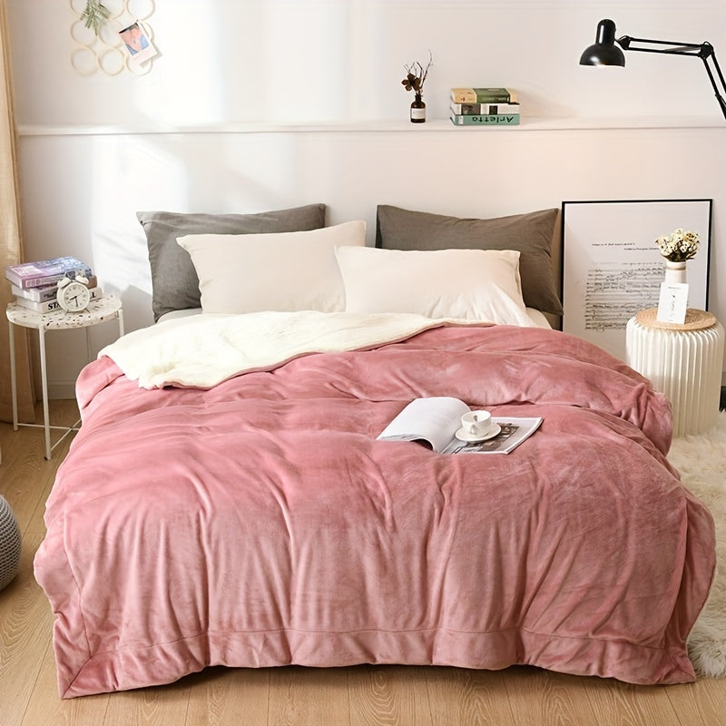 LuxeFlannel – Dubbelzijdige Sherpa Deken voor Ultiem Comfort