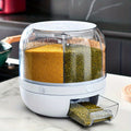 GrainGuard – Elegant Rotating Grain Storage Box