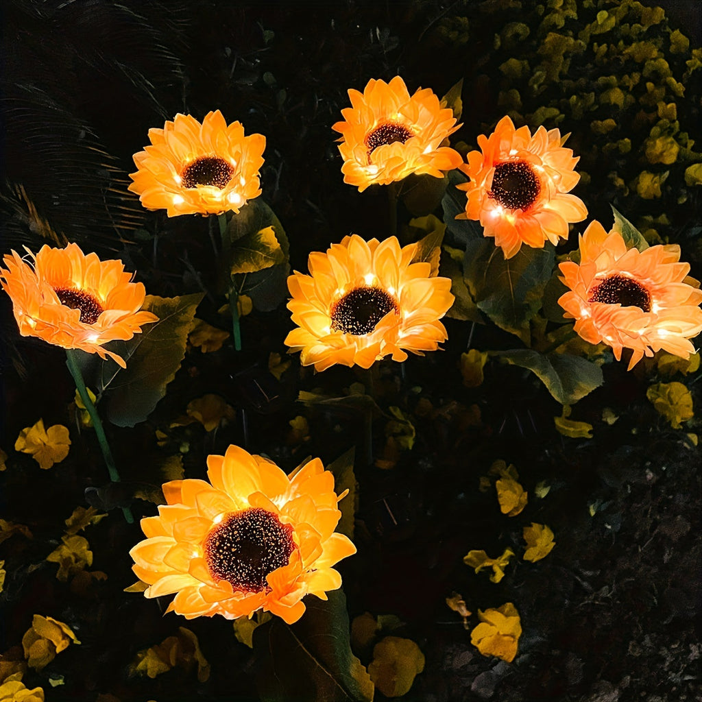 SolarBloom Light - Sunflower LED Garden Lamp 3 Heads