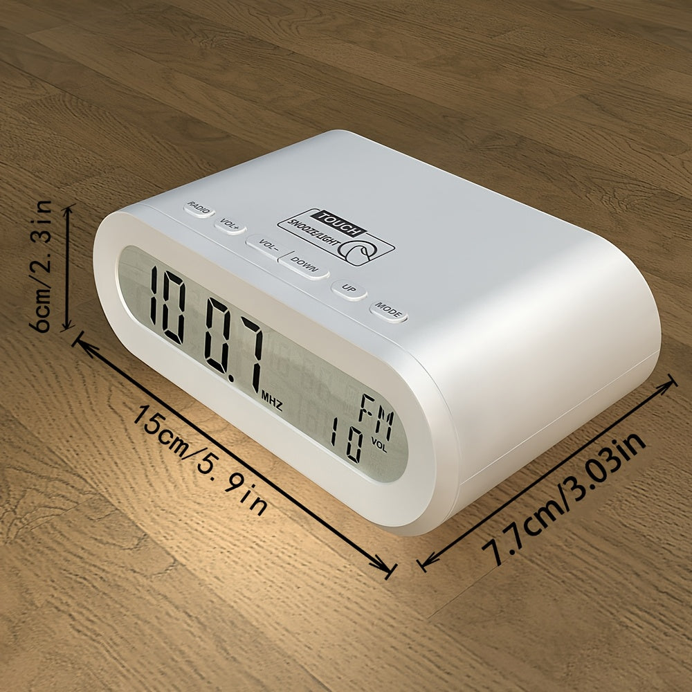 TimeGlow Alarm Clock – LED Digital Radio with Snooze