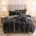 Ultra-soft Plush Duvet Cover Set Whiteh Zipper - Luxury & Comfort