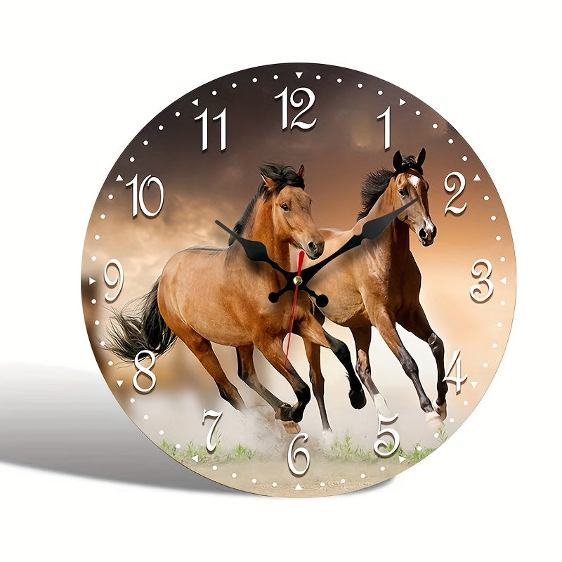 GallopTime Clock - Elegant Horse Racing Wall Clock