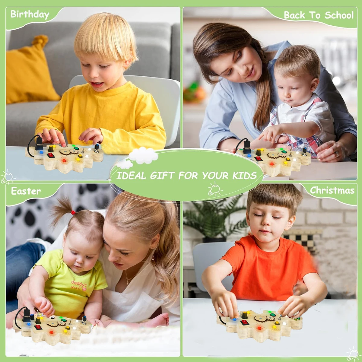 Creative Dino Cork Board & Busy Board - For Toddlers Aged 2-4 Years