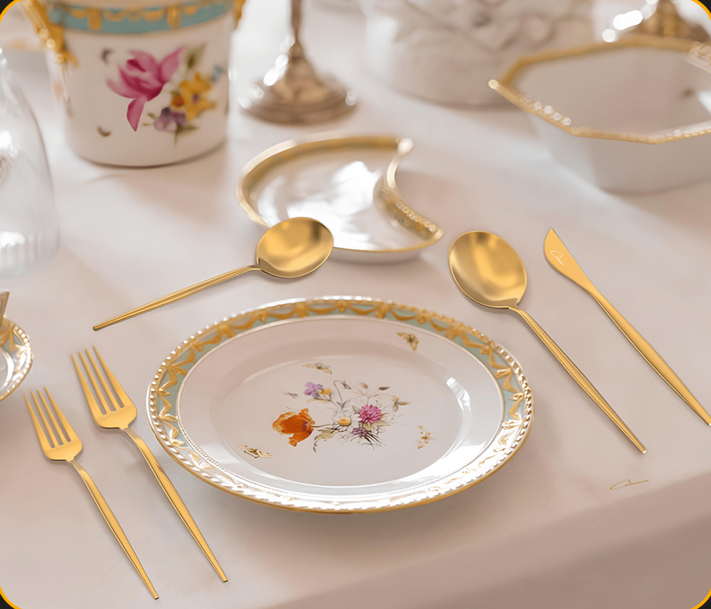 GoldenGlow - Luxury 20-Piece Cutlery Set for Elegant Dining