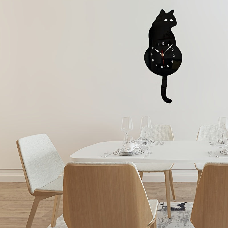 SwingTail Clock - Silent Swinging Tail Cat Wall Decoration