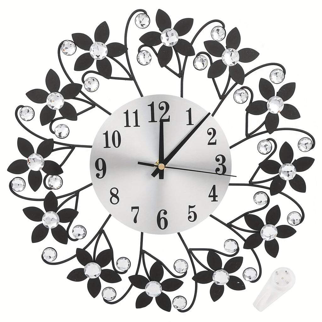 EleganceClock - Designer Wall Clock 14 Inch Black