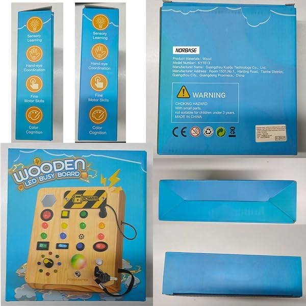 Montessori Toddler Busy Board with Music - For toddlers with music and light