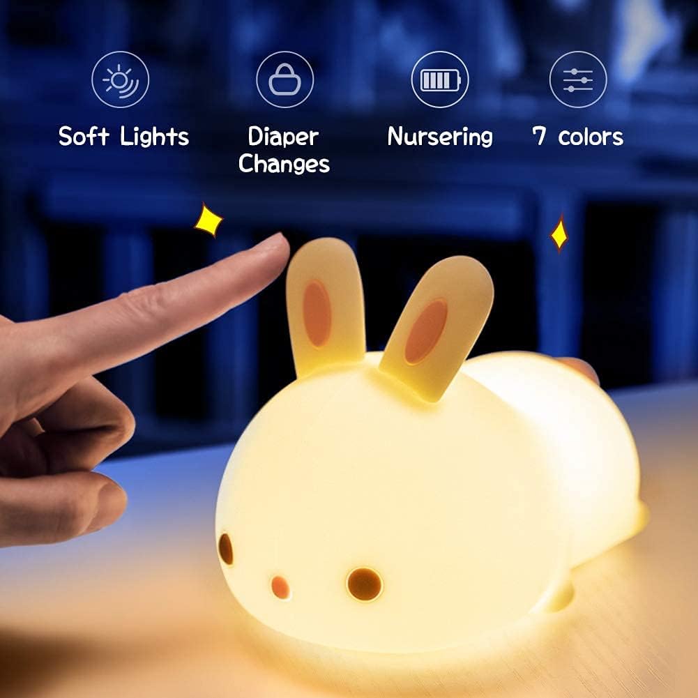 RabbitDream Night Light Magical Rabbit with Color-Changing LED Light