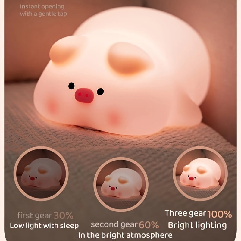PiggyGlow – Adorable Pink LED Night Light for Kids