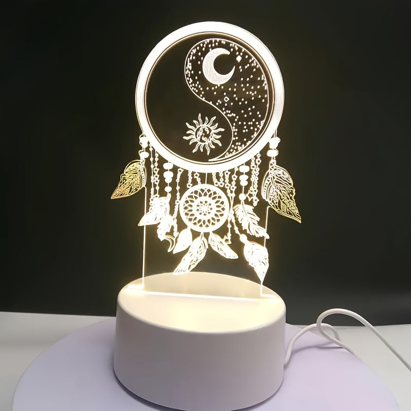 DreamCatcherGlow – 3D LED Night Light with USB