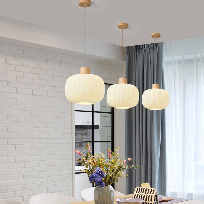 VintageLight - Stylish Wooden and Glass Pendant Lamp