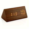 NatureClock – Stylish Wooden Alarm Clock with Display or Climate