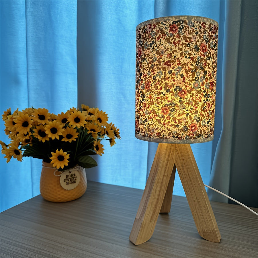 WoodLight Table Lamp - Minimalist Wooden Lamp with USB