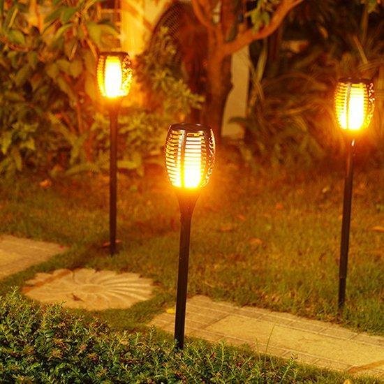 LED Solar Garden Torches Deluxe 96 LED (4 Pieces)