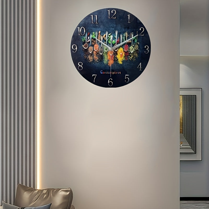 SpiceTime Clock – Luxury Silent Wall Clock with Herbs