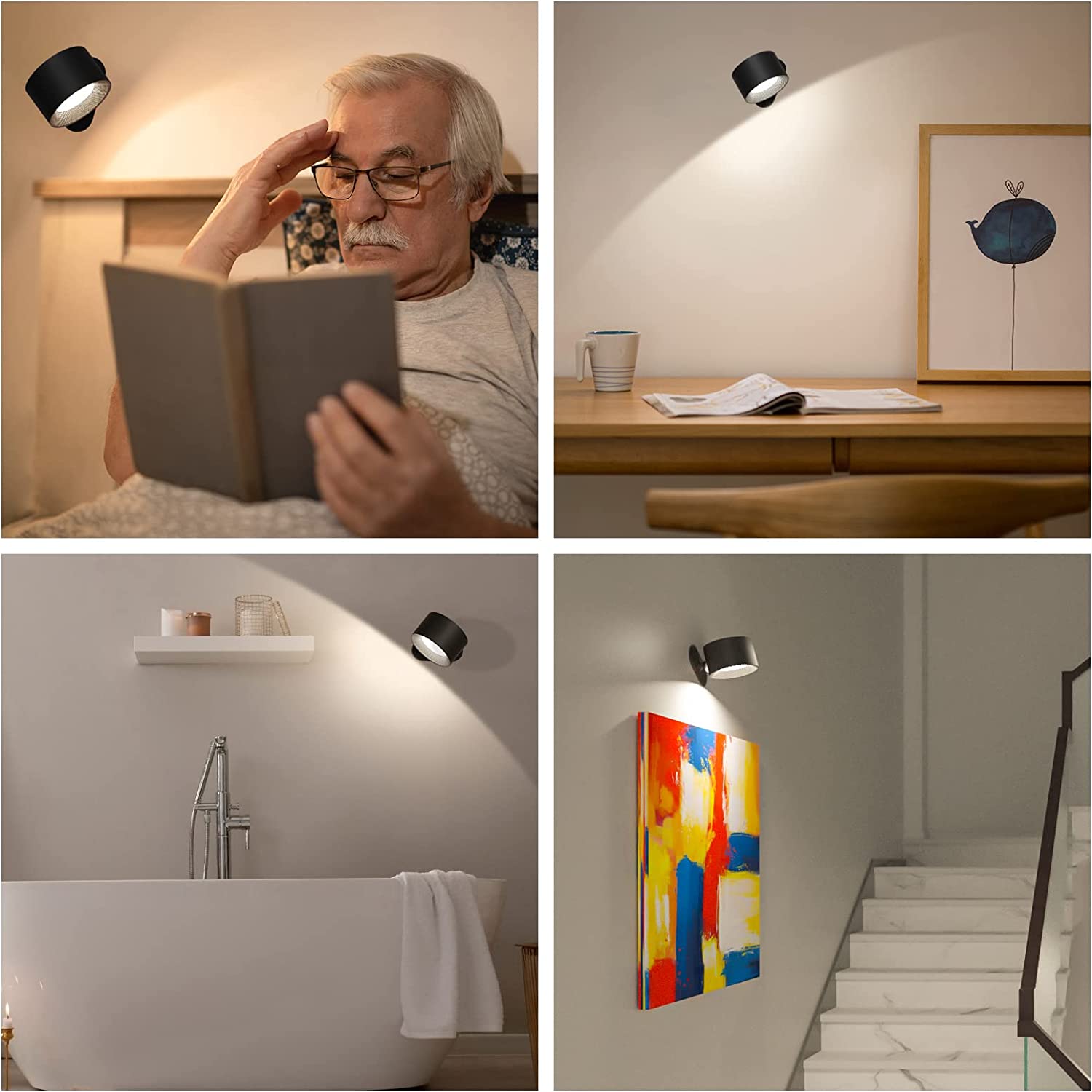 360° Wall Lamp - Cordless Rechargeable Wall Light